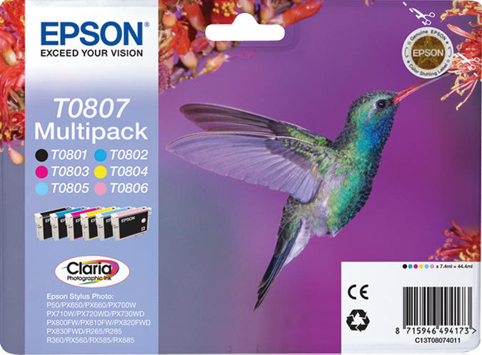 Epson T0807 Multipack 6-kleuren