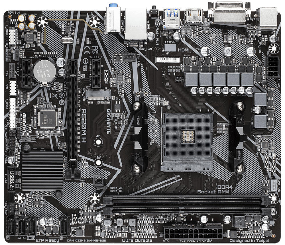 Gigabyte A520M H moederbord