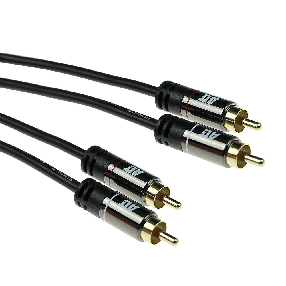 ACT 2x Tulp naar 2x Tulp kabel M/M 3m