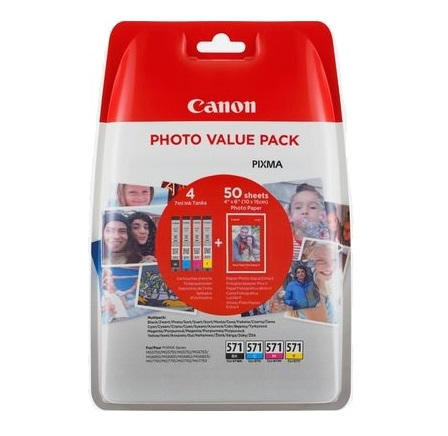 Canon PVP-CLI-571XL+PP-201 CMYK 50sh BLIST (0332C005)
