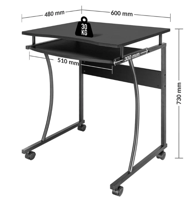 Manhattan Bureau voor laptop zwart
