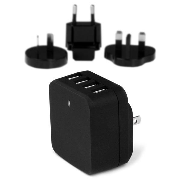 StarTech 4-poorts USB reislader zwart