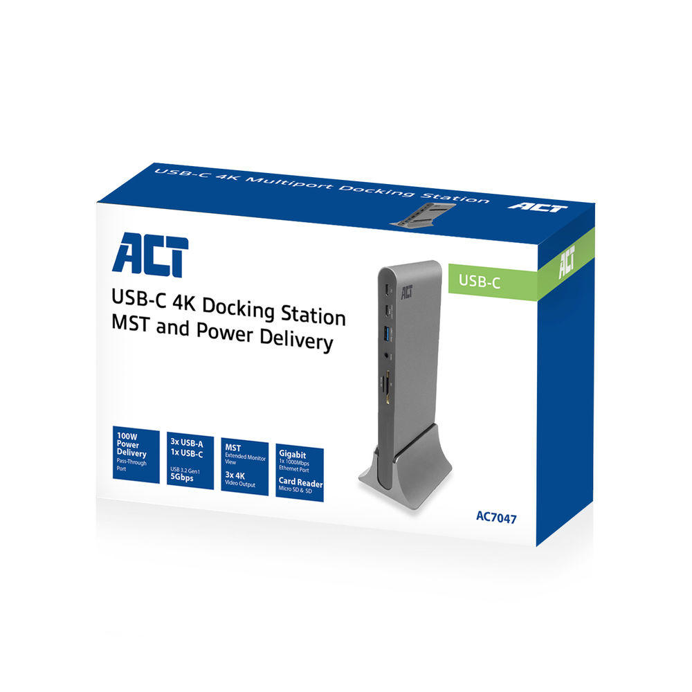 ACT AC7047 3 monitoren HDMI dock