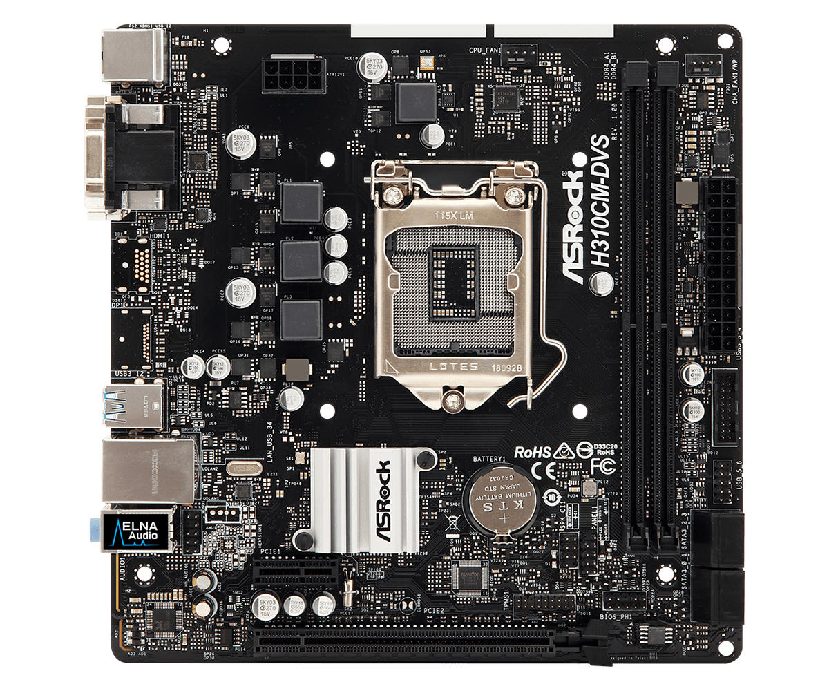AsRock H310CM-DVS moederbord
