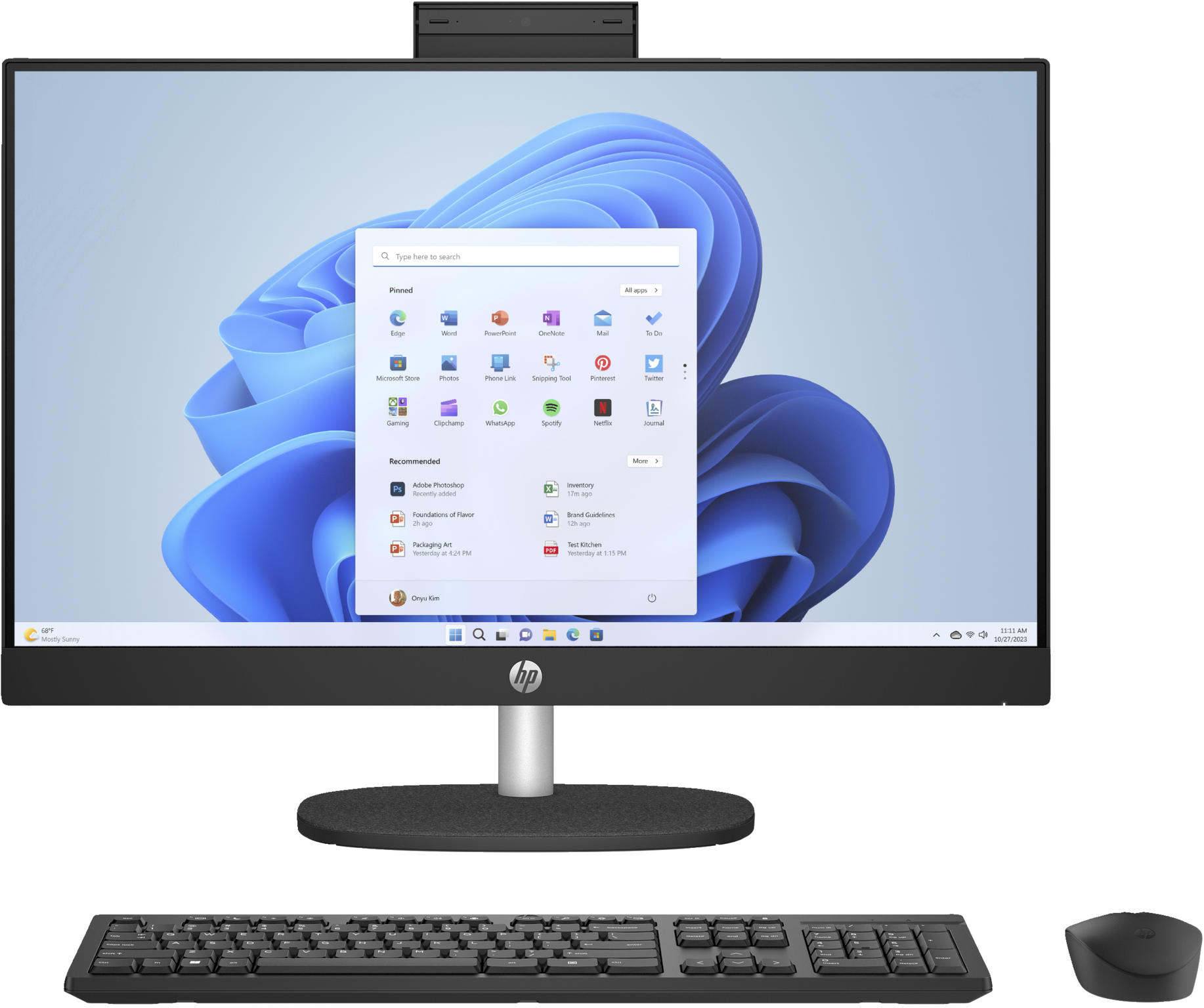 HP 24-cr0050nd All-in-one PC Zwart