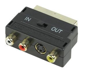 Image of SCART Adapter Schakelbaar SCART - S-Video + 3x RCA