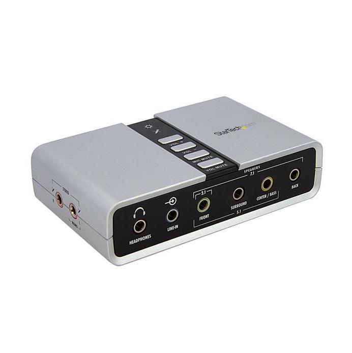 StarTech.com 7.1 USB Audio Adapter Sound Card with SPDIF Digital Audio Geluidskaart 48 kHz 7.1 USB 2