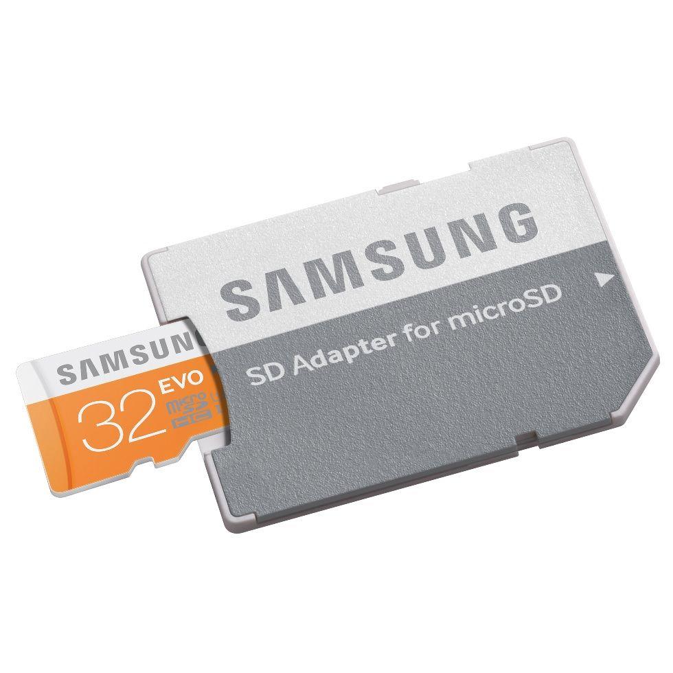 Image of 32GB EVO microSD geheugenkaart klasse 10 + SD adapter