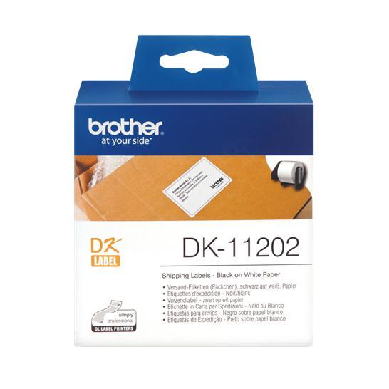 Brother Verzendetiketten DK11202 62 x 100 mm Wit 300 Stuks