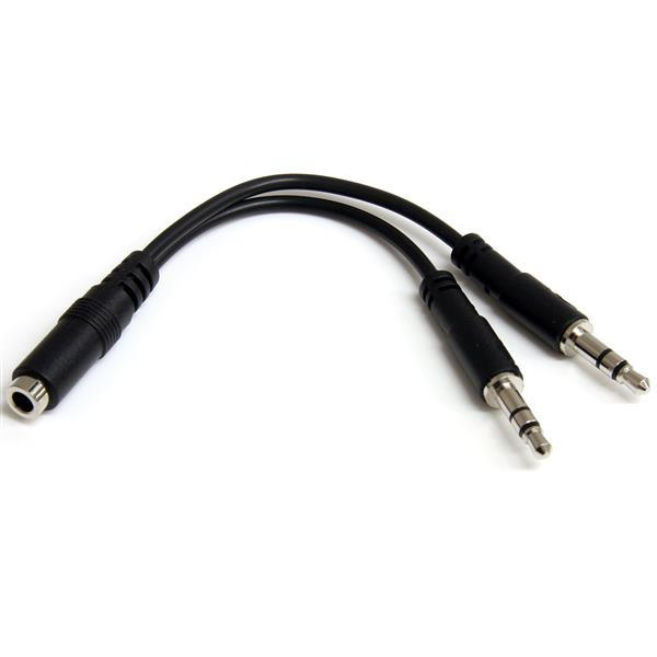 StarTech.com 3,5mm 4-pins naar 2x 3-pins 3,5mm Headset Verloopkabel F-M