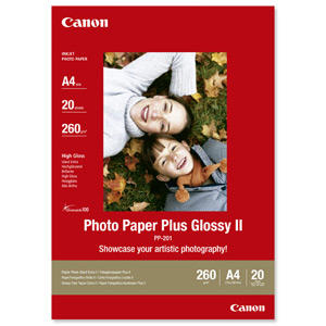Image of Canon Fotopapier Glossy A4 20 vel PP-201